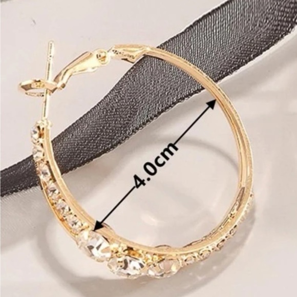 Brand new CZ Hoop earrings - Picture 4 of 5